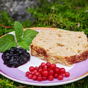 Vegan apple plum cake