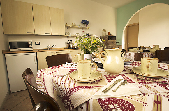 La sala colazione del b&b Costiera dei Cech