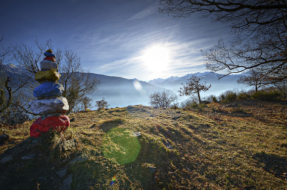 Ometto in cima alla Colmen