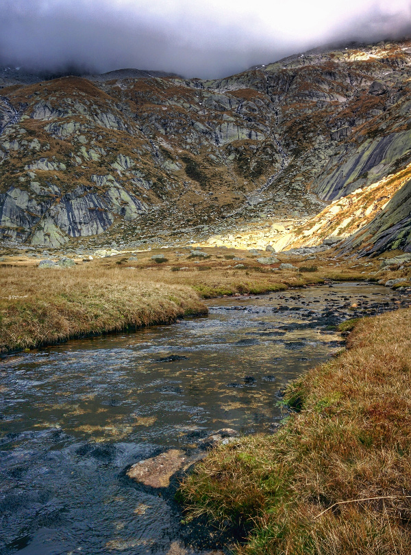 Val di Zocca durante la salita al Rif. Allievi