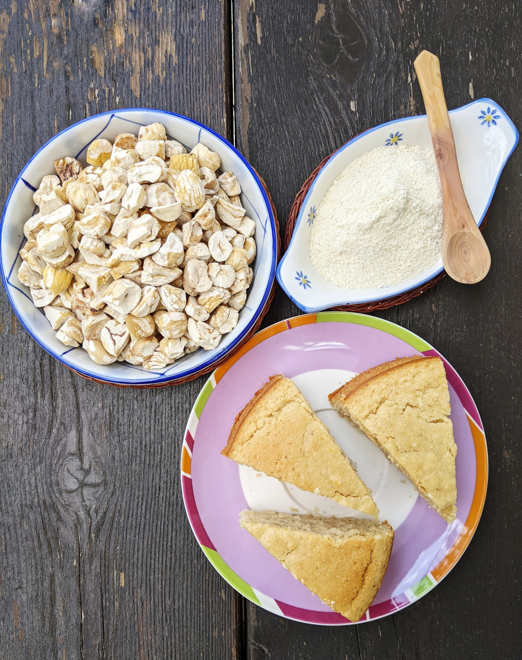 Torta vegana al limone con farina di castagne